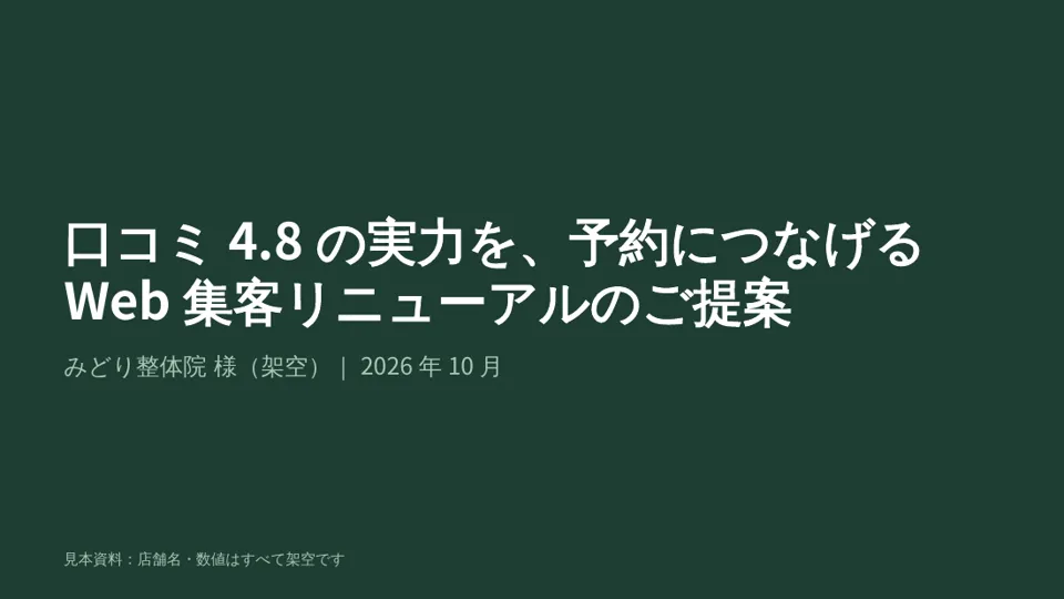企画書の表紙